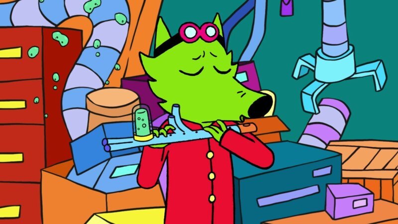 Professor Wolf hat eine magische Flöte entwickelt, dessen Töne seinen Gefangenen hypnotisieren und willenlos machen. – Bild: ZDF und GO-N Productions