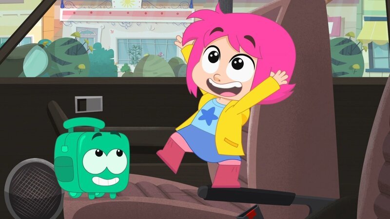 Rebecca und Ernest sind begeistert. Ohne Autoschlüssel kann Papa nicht wegfahren und wird noch den Rest des Tages mit den beiden verbringen. – Bild: ZDF und Ernest & Rebecca Rebecca und Ernest sind begeistert. Ohne Autoschlüssel kann Papa nicht wegfahren und wird noch den Rest des Tages mit den beiden verbringen. – Bild: ZDF und Ernest & Rebecca