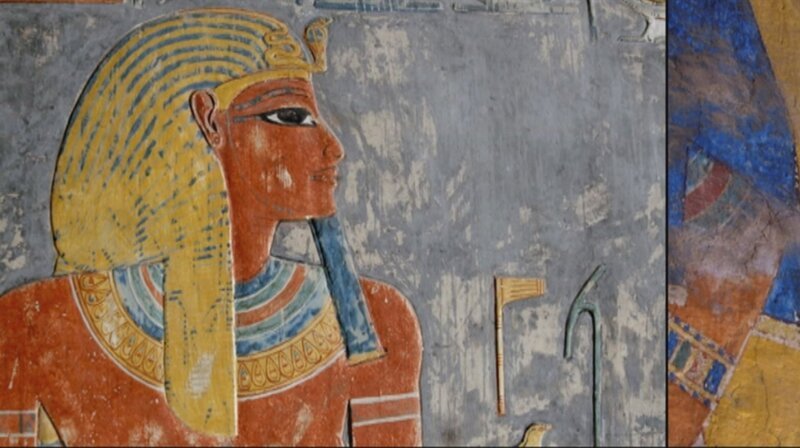 Sind Tutanchamuns Nachfolger, der Oberbefehlshaber Haremhab (l.) oder der Wesir Eje (r.), für den Tod des jungen Pharaos verantwortlich? – Bild: phoenix/​ZDF/​Windfall Films