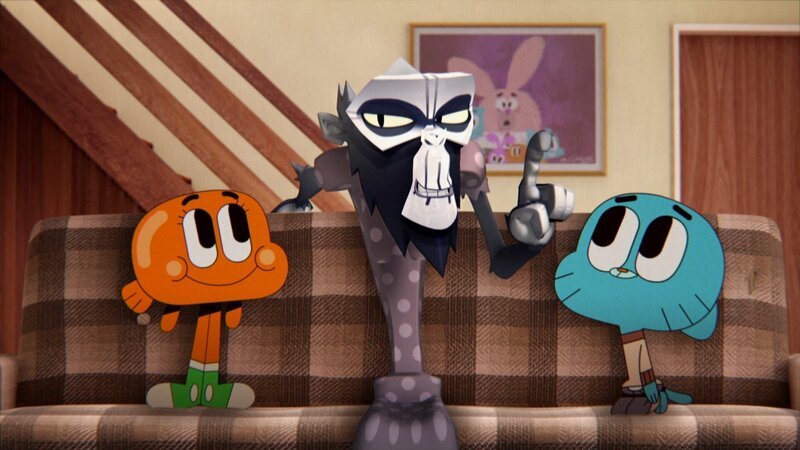 v.li.: Darwin, Miss Simian, Gumball – Bild: Warner Bros. Discovery, Inc. or its subsidiaries and affiliates