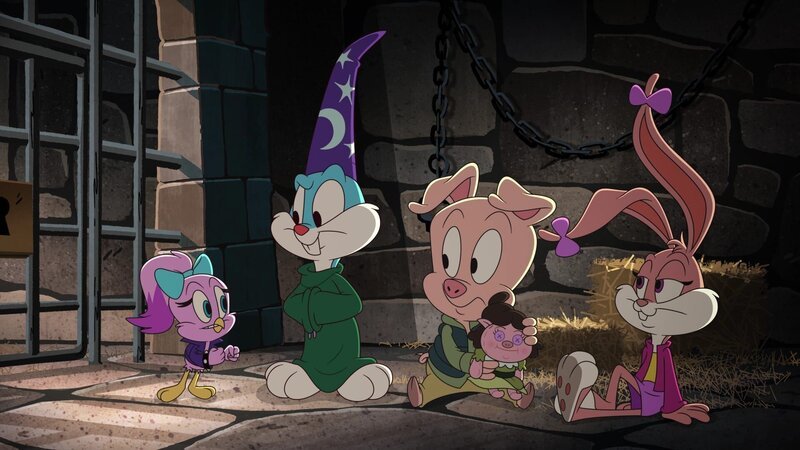 v.li.: Sweetie Bird, Buster Bunny, Hamton J. Pig, Babs Bunny. – Bild: Warner Bros. Discovery, Inc. or its subsidiaries and affiliates. All rights reserved.