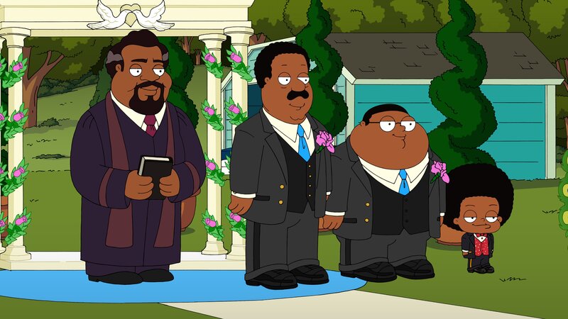 L-R: Reverend Jenkins, Cleveland Brown, Cleveland Brown Jr., Rallo Tubbs. – Bild: FOX BROADCASTING