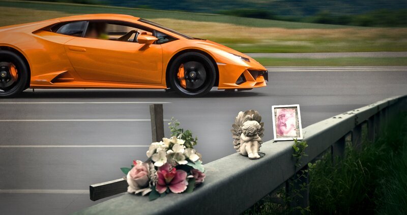 Tatort Straße: Jedes Jahr sterben unschuldige Menschen durch illegale Autorennen. – Bild: Autorenkombinat /​ ZDF