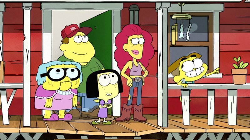 L-R: Gramma Alice Green (voiced by Artemis Pebdani), Bill Green (voiced by Bob Joles), Tilly Green (voiced by Marieve Herington), Nancy Green (voiced by Wendi McLendon-Covey), Cricket Green (voiced by Chris Houghton) – Bild: Disney+