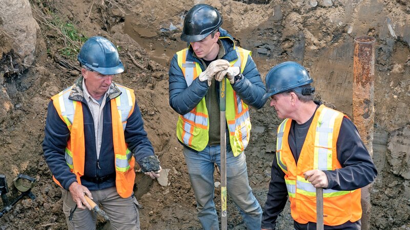 L-R: Gary Drayton, Alex Lagina und Tom Nolan – Bild: boxae /​ THE HISTORY CHANNEL /​ Prometheus Entertainment