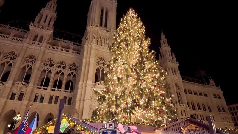 Weihnachtsbaum vor dem Rathaus. – Bild: ORF/TV Friends Weihnachtsbaum vor dem Rathaus. – Bild: ORF/TV Friends