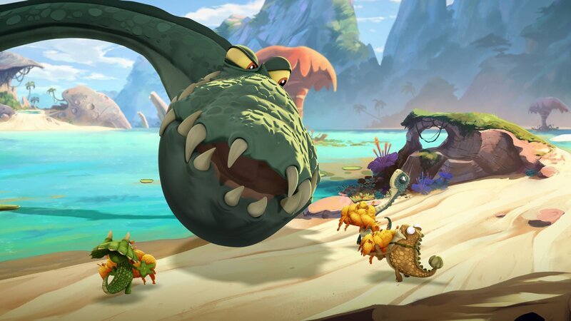 Die Dino-Freunde machen sich Sorgen um Giganto, weil er seit geraumer Zeit nicht mehr gebrüllt hat. Hat Termi ihn vielleicht gesehen oder gehört? – Bild: SUPER RTL Die Dino-Freunde machen sich Sorgen um Giganto, weil er seit geraumer Zeit nicht mehr gebrüllt hat. Hat Termi ihn vielleicht gesehen oder gehört? – Bild: SUPER RTL