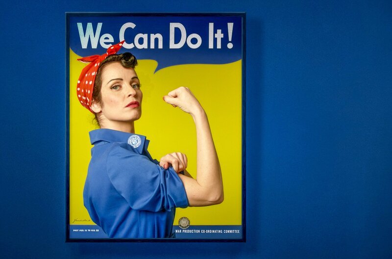 Kunst zur Unterstützung der Kriegsanstrengungen: das berühmte We Can Do It! von J. Howard Miller – Bild: Cocorico & Co