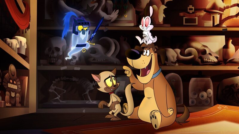 v.li.: Knight Owl, Chester, Harold, Bunnicula (oben) – Bild: BOOMERANG (DE) /​ Warner Bros. Entertainment Inc.