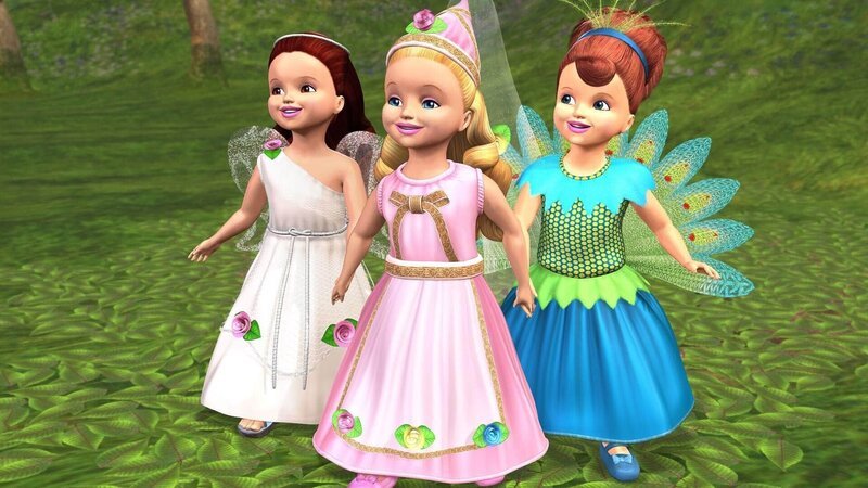 Drei gute Feen wollen Rapunzel helfen, sie aus dem Turm zu befreien. Sie wird dort von ihrer bösen Adoptivmutter Lady Gothel festgehalten. – Bild: SUPER RTL