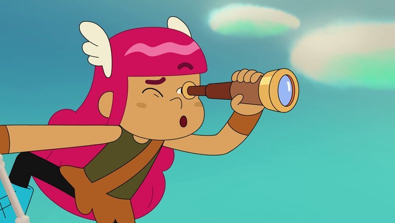 Lana hält Ausschau nach Gefahren. – Bild: SUPER RTL /​ Nebel des Misstrauens