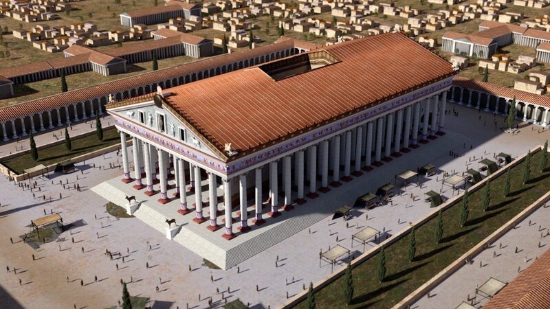 Verlorenes Weltwunder der Antike: Digitale Rekonstruktionen lassen den Tempel der Artemis von Ephesos wieder auferstehen. – Bild: ZDF und Séquana média
