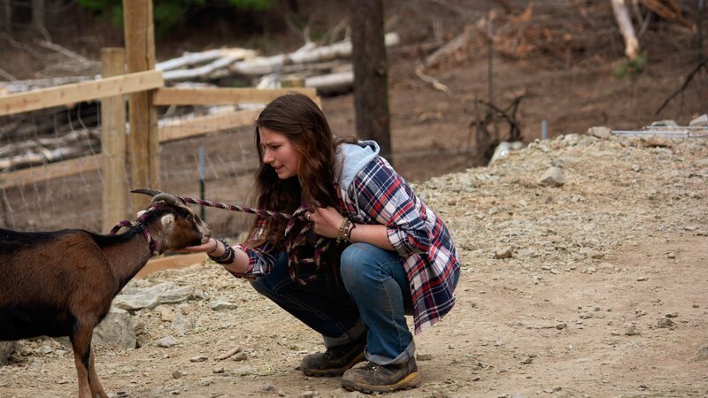 Bird tends to the goats on North Star Ranch. – Bild: Discovery Channel /​ Discovery Communications, LLC