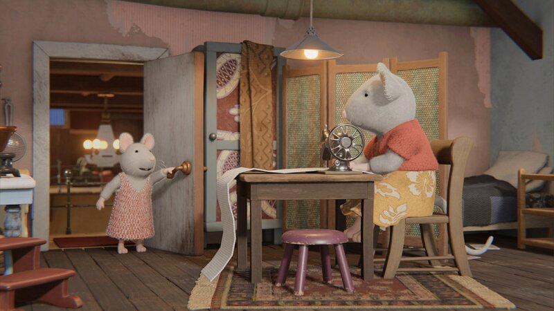 Julia (links) sucht ihren Freund Sam. Sie möchte ihm ein Beste-Freunde-Gedicht vortragen, doch ihre Mutter (rechts) hat ihn nicht gesehen. – Bild: ZDF/​Cielo Films/​Caribara Production/​SuperswissRed/​M.A.R.K.13/​ZDF Studios GmbH