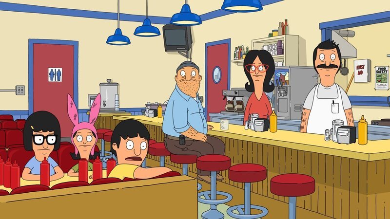 v.li.: Tina, Louise, Gene, Teddy, Linda, Bob – Bild: Paramount /​ BOB’S BURGERS © 2023 by 20th Television