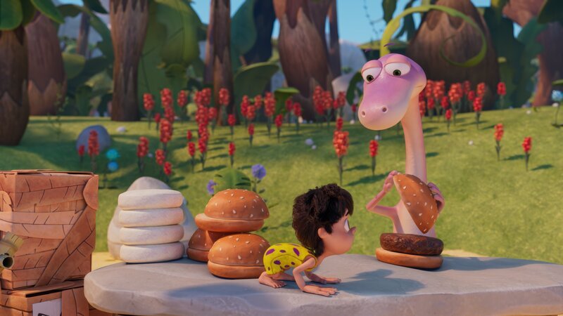 Lucy und Minus Drei wollen wie Meso ganz entspannt Burger braten. – Bild: ZDF und M.A.R.K.13, TRIKK17, Fabrique d’image