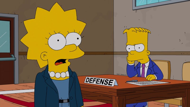 „Die Simpsons“, „Burns begins.“ Bart ist angeklagt, Ostern zerstört zu haben. Nur Lisa glaubt Barts Unschuldsbeteuerungen. – Bild: Twentieth Century Fox Film Corporation