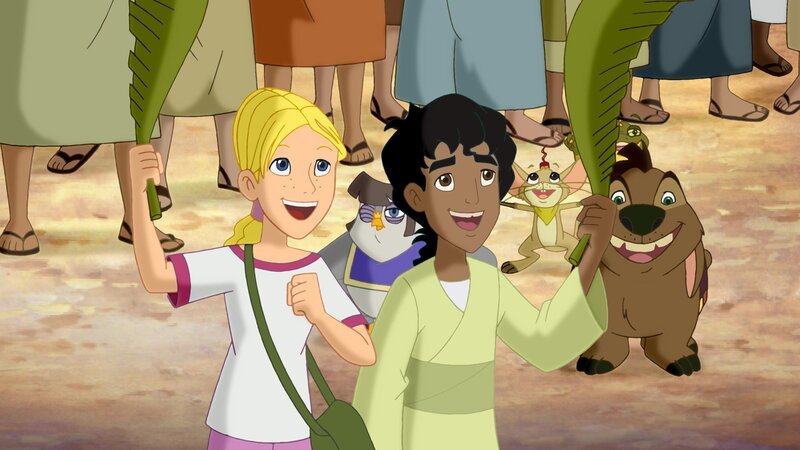 Cora, Habib und die Wonderers kehren nach Jerusalem zurück. – Bild: KI.KA/​Cross Media/​Beta/​Trickcompany