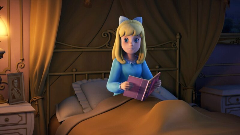 Clara Sesemann ist neugierig auf Heidi. – Bild: ZDF/​Studio 100 Animation/​Heidi Productions Pty. Limited