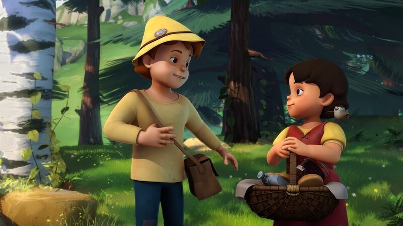Heidi und Peter freuen sich auf ihr Picknick im Baumhaus. – Bild: ZDF/​Studio 100 Animation/​Heidi Productions Pty. Limited