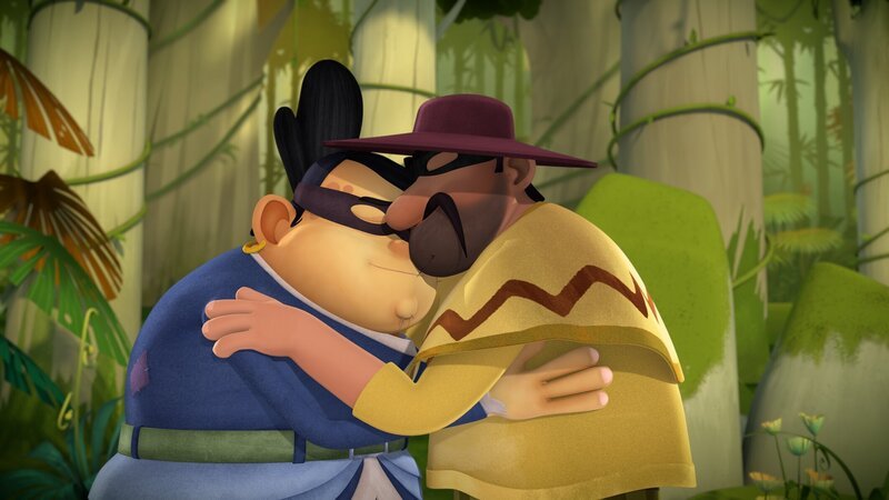 Endlich ist das Banditenpaar wieder zusammen. – Bild: KiKA/​Flying Bark Productions Pty Ltd.