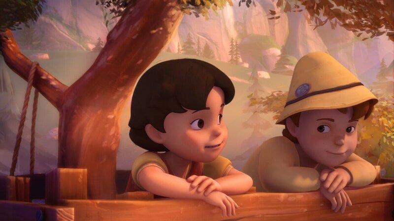 Peter und Heidi im Baumhaus – Bild: ZDF/​Studio 100 Animation/​Heidi Productions Pty. Limited