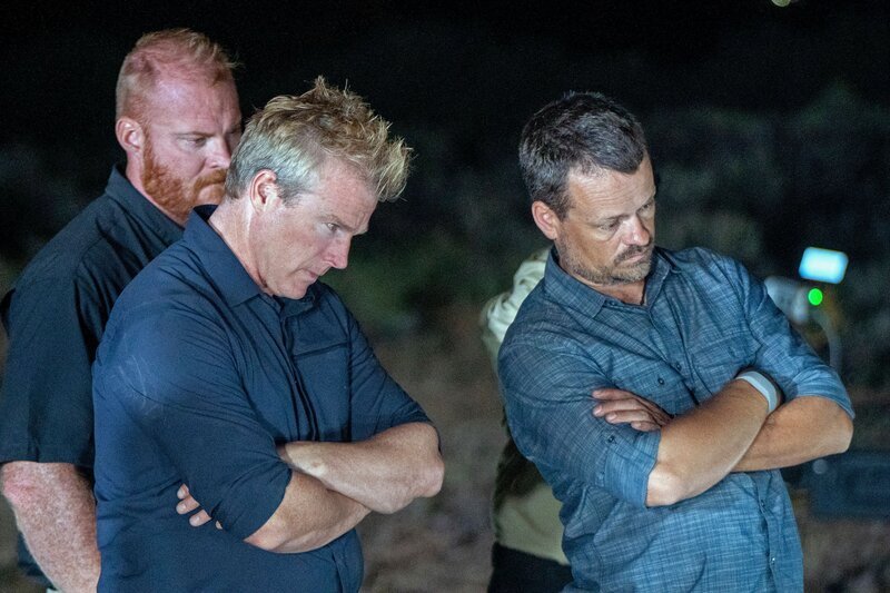 L-R: Kaleb Bench, Travis Taylor und Thomas Winterton – Bild: THE HISTORY CHANNEL /​ Prometheus Entertainment