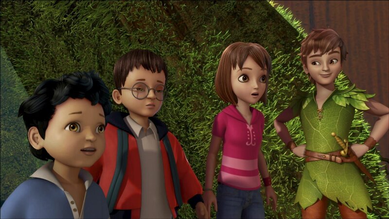 Peter Pan, Wendy, John und Michael im Verwunschenen Sumpf. – Bild: ZDF und 2012 DQ Entertainment