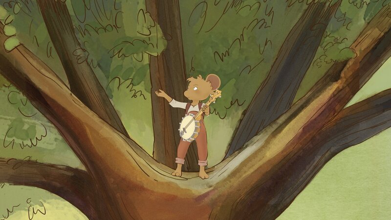 Ob der kleine Mandolinenspieler Didi das Rätsel des sprechenden Baums lösen kann? – Bild: ZDF/​2021 Folivari/​So-Nord/​RTBF