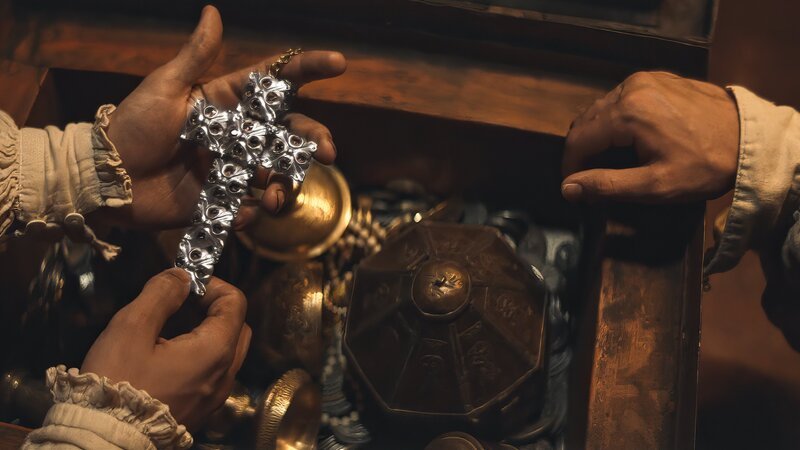 Im Goldenen Zeitalter der Piraterie dreht sich alles um eines: möglichst viele Schätze zu erbeuten. – Bild: Dash Pictures (Holdings) Ltd /​ ZDF