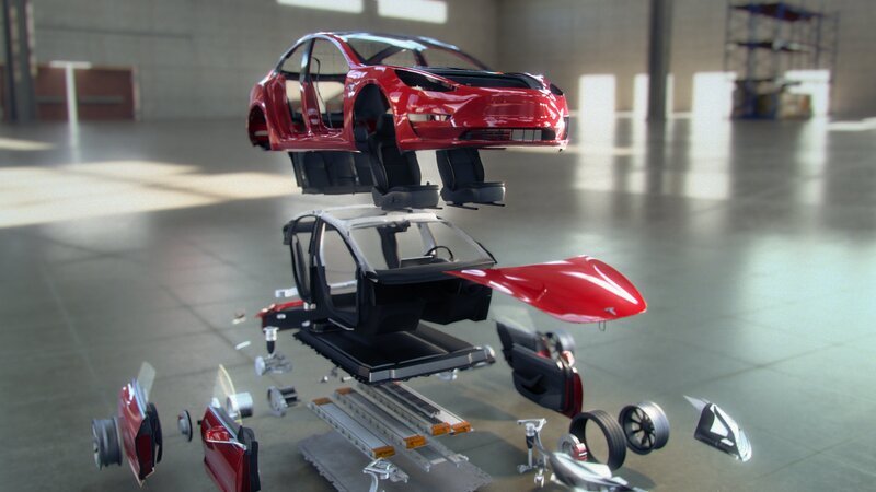 CGI – disassembled car. – Bild: Copyright © The National Geographic Channel.