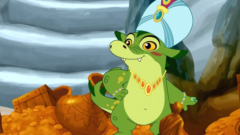 Hektor schückt sich mit den in der Höhle befindlichen Preziosen. – Bild: ORF 1