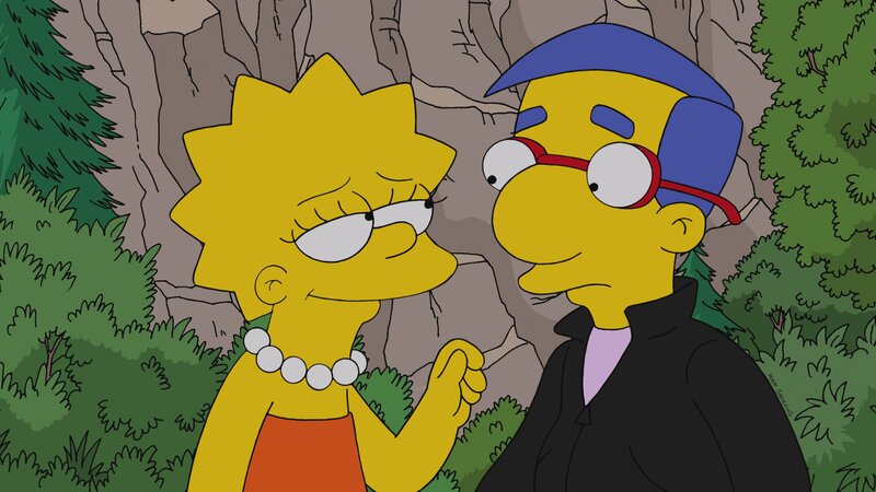 Milhouse (r.) hat eine neue Taktik entwickelt, um Lisa (l.) endlich rumzukriegen. Doch wird er Erfolg damit haben? – Bild: Twentieth Century Fox Film Corporation