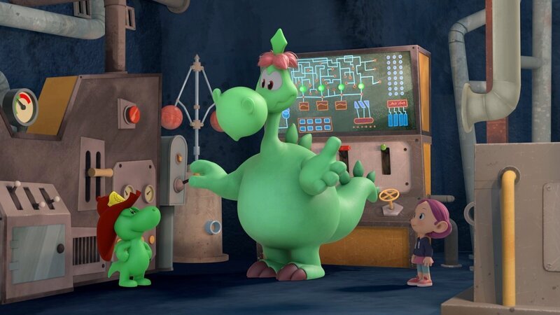 Solange dieser Hebel oben ist, Grisu, ist alles im grünen Bereich. – Bild: MONDO TV Group, Pagot, Calidra, T2T, ZDFS