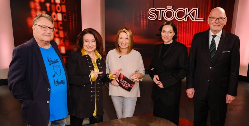 Joesi Prokopetz, Sabine „Sassy“ Holzinger, Barbara Stöckl, Verena Altenberger, Gerald Karner. – Bild: ORF/​Günther Pichlkostner
