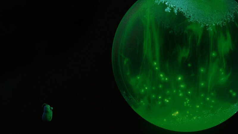 Beutolomäus entdeckt, dass das Herz der Weihnacht vergiftet ist. – Bild: KiKA/​WunderWerk