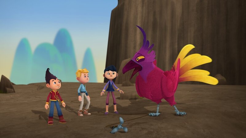 Der Phönix bedankt sich bei seinen Rettern. – Bild: KiKA/​Flying Bark Productions Pty Ltd.