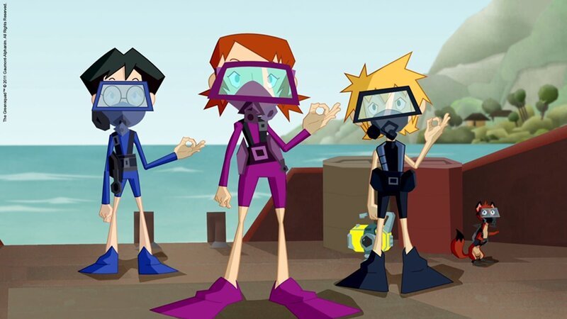 Das Green Team vor dem ersten Tauchgang – Bild: KiKA/​Gaumont-Alphanim