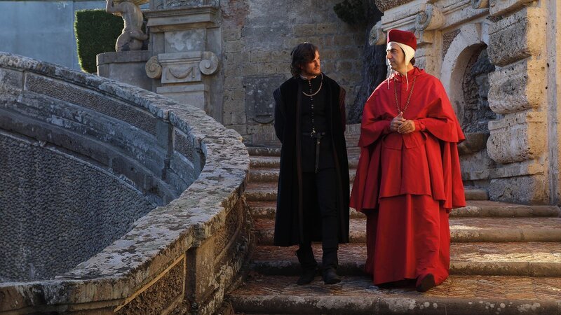 Lorenzo de’ Medici (Daniel Sharman, l.) und Pope Innocent VIII (Neri Marcorè, r.) – Bild: AXN White