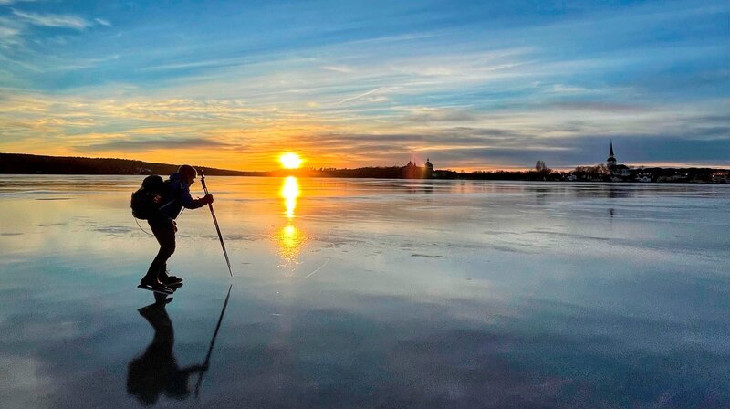 Tanzboden - so nennen die Schweden das perfekte Eis zum Schlittschuhlaufen. – Bild: NDR/Thilo Tautz Tanzboden - so nennen die Schweden das perfekte Eis zum Schlittschuhlaufen. – Bild: NDR/Thilo Tautz