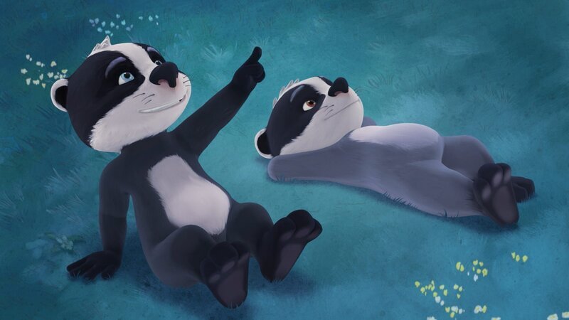 Luis zeigt seinem Bruder Matteo eine wunderschöne Sternschnuppe. – Bild: WDR/​Mediatoon