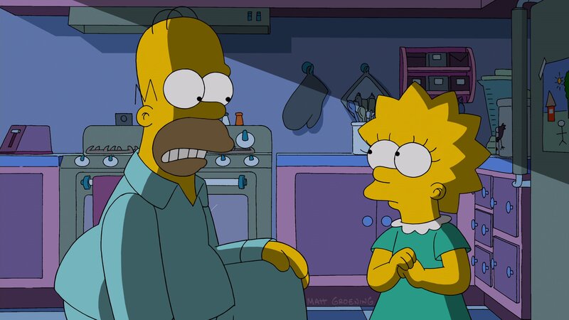 Lisa ist zwar erleichtert, dass ihr Vater Homer wieder da ist, doch er verhält sich äußerst merkwürdig. Lisa hegt einen Verdacht, was geschehen ist. – Bild: Twentieth Century Fox Film Corporation