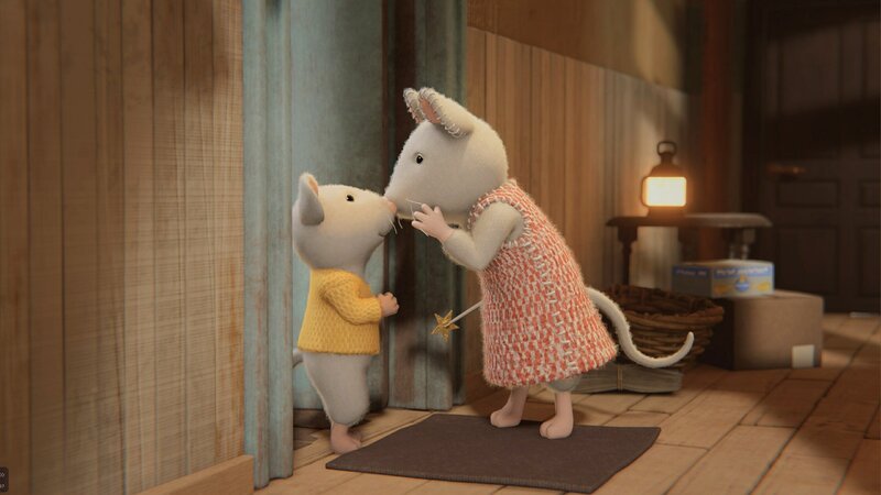 Julia (rechts) möchte Sam beweisen, dass sie wirklich zaubern kann. Dafür braucht sie die Hilfe von Sams kleinem Bruder Ben (links). – Bild: ZDF/​Cielo Films/​Caribara Production/​SuperswissRed/​M.A.R.K.13/​ZDF Studios GmbH