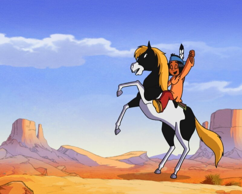 Yakari ist ein neugieriger kleiner Indianerjunge, der die Sprache der Tiere versteht und mit ihnen sprechen kann. Sein bester Freund ist das stolze Pony Kleiner Donner. – Bild: KI.KA/​Storimages