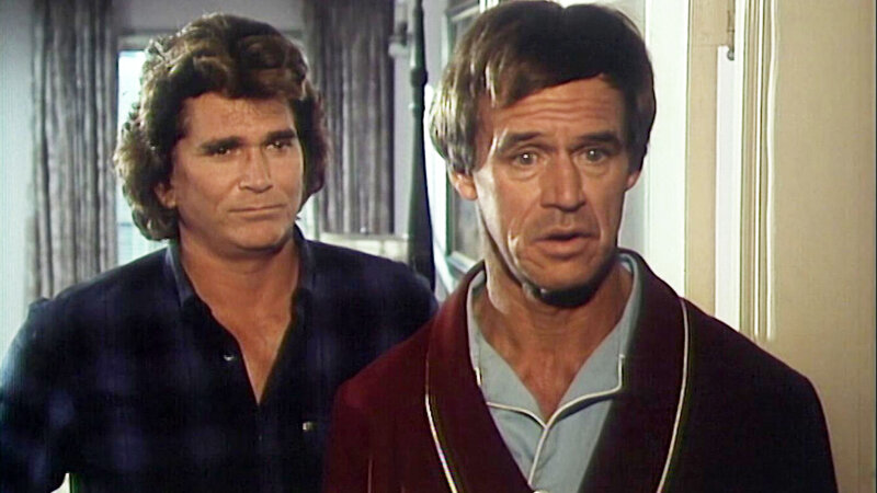 Einmal werdet ihr noch wach … Jonathan (Michael Landon) hilft Eddy (Geoffrey Lewis) wieder auf den rechten Weg zu kommen – Bild: Bibel TV