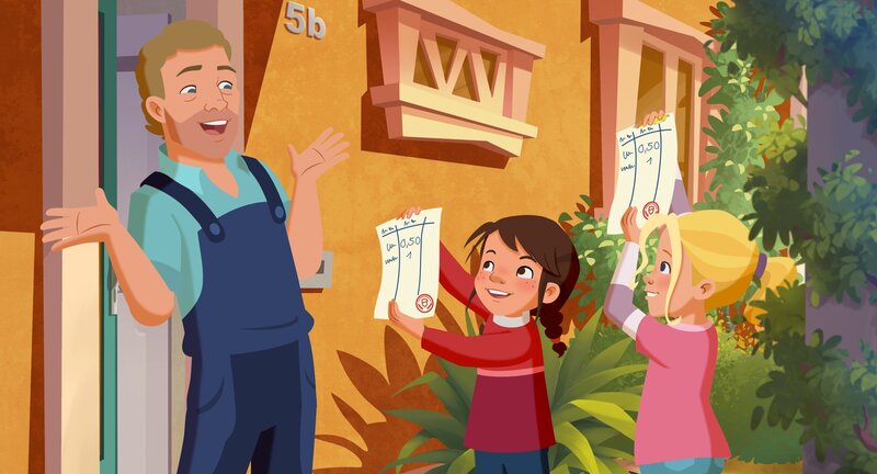 Michael ist begeistert von dem Spendenlauf der Kinder. – Bild: ZDF/​WunderWerk GmbH