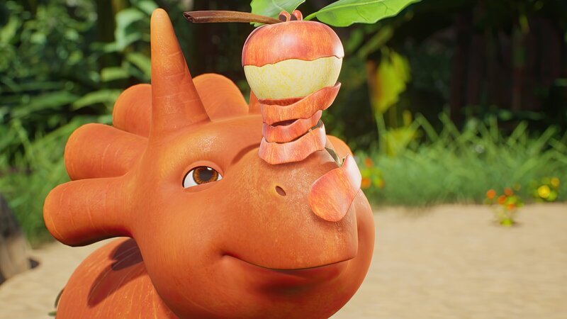 Den Juckreiz von einem Apfelfliegus-Stich kann nur ein Apfelfliegus lindern. – Bild: ZDF und Cheeky Little Media