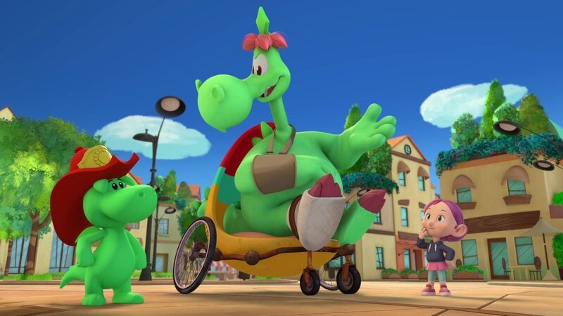 Grisu muss sich um einen sehr anstrengenden Patienten kümmern – seinen Vater Fumé. – Bild: MONDO TV Group, Pagot, Calidra, T2T, ZDFS