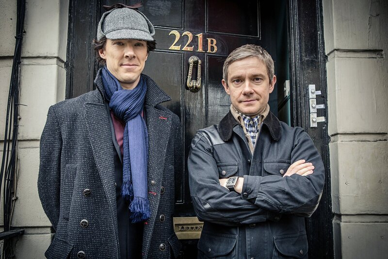 Neutrale Motive: Sherlock Holmes (Benedigt Cumberbatch, l.) und sein Freund John Watson (Martin Freeman). – Bild: ARD Degeto Film/​BBC/​Hartswood Films
