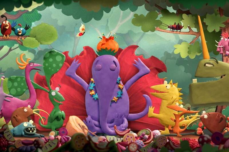 Guetnachtgschichtli Kiri und Lou Staffel 2 Folge 6 Alle beschenken Lou. Kiri ist sehr neidisch und muss lernen, damit umzugehen. – Bild: SRF1